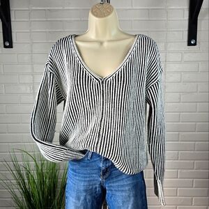 Bohme Black and White Striped Blouse